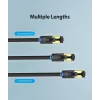 Vention Cat.8 S/FTP vītais vads 1 m Melns RJ-45 zeltīts