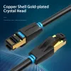 Vention Cat.8 S/FTP vītais vads 1 m Melns RJ-45 zeltīts