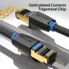 Vention Cat.8 S/FTP vītais vads 1 m Melns RJ-45 zeltīts