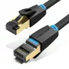 Vention Cat.8 S/FTP vītais vads 1 m Melns RJ-45 zeltīts