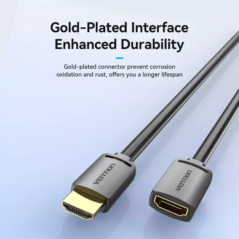 Vention AHCBI HDMI-A spraudnis–HDMI-A ligzda pagarinātājs, 3 m, 4K@60Hz, PVC, melns