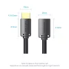 Vention AHCBI HDMI-A spraudnis–HDMI-A ligzda pagarinātājs, 3 m, 4K@60Hz, PVC, melns