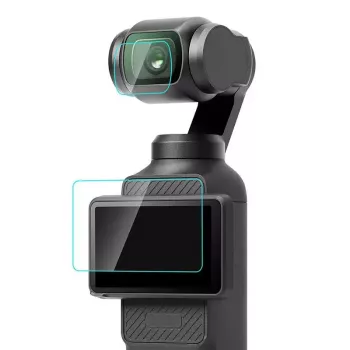 Rūdīta stikla lēcas un ekrāna aizsargs Puluz DJI OSMO Pocket 3 PU950T