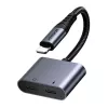 2-in-1 audio adapteris Joyroom SY-L01 Lightning uz 3.5mm + Lightning, melns