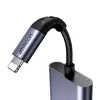 2-in-1 audio adapteris Joyroom SY-L01 Lightning uz 3.5mm + Lightning, melns