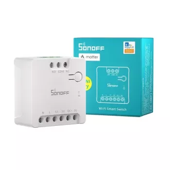 SONOFF MINI-D viedais WiFi slēdzis ar sauso kontaktu 12–48V AC/DC