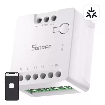SONOFF MINI-D viedais WiFi slēdzis ar sauso kontaktu 12–48V AC/DC