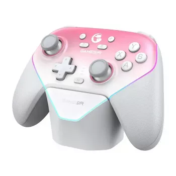 Bezvadu kontrolieris GameSir SuperNova T4n Pro Rozā — Bluetooth, ergonomisks rokas dizains