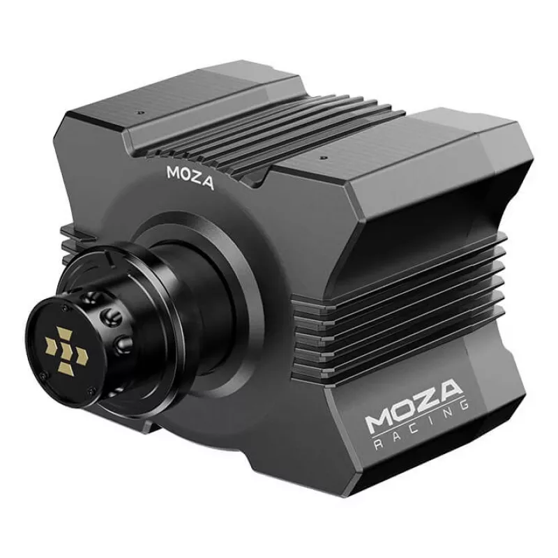 Moza Racing R5 komplekts, stūre + pedāļi, PC, vads, melns, alumīnijs, āda, tērauds, alumīnijs, āda