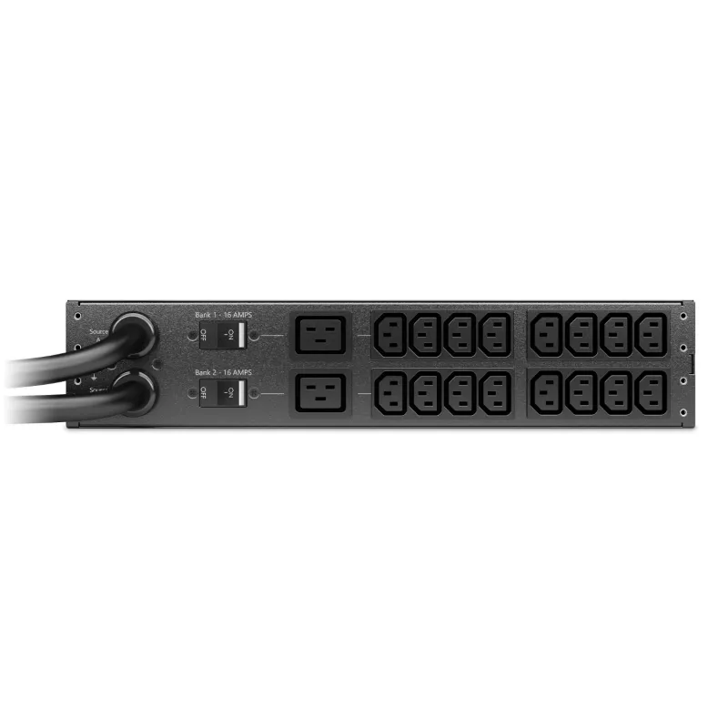 APC NetShelter Rack Automātiskais Pārslēdzējs, 2U, 32A, 230V, 2 IEC 309 IN, 16 C13, 2 C19 OUT, 50/60 Hz