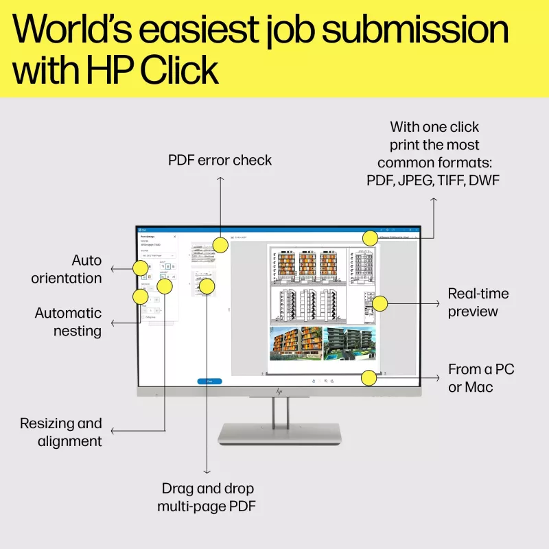 HP DesignJet T1600 36 collu printeris