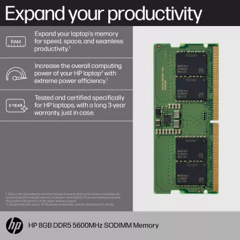 HP 83P90AA DDR5 8 GB 5600 MHz atmiņas modulis klēpjdatoriem