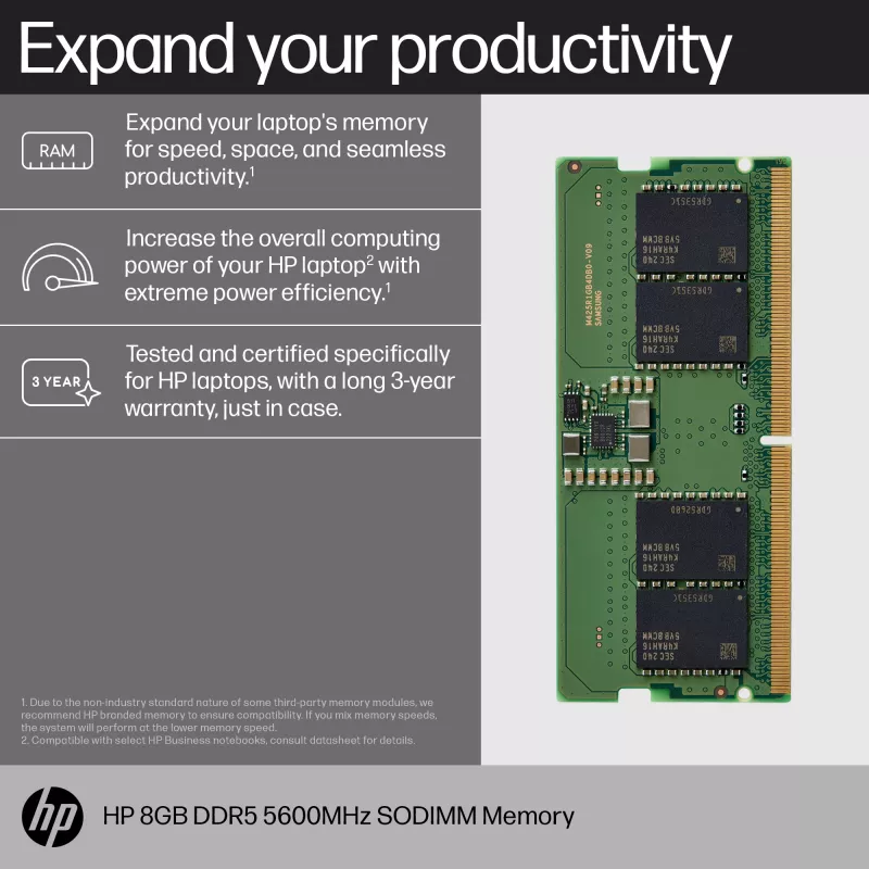 HP 83P90AA DDR5 8 GB 5600 MHz atmiņas modulis klēpjdatoriem
