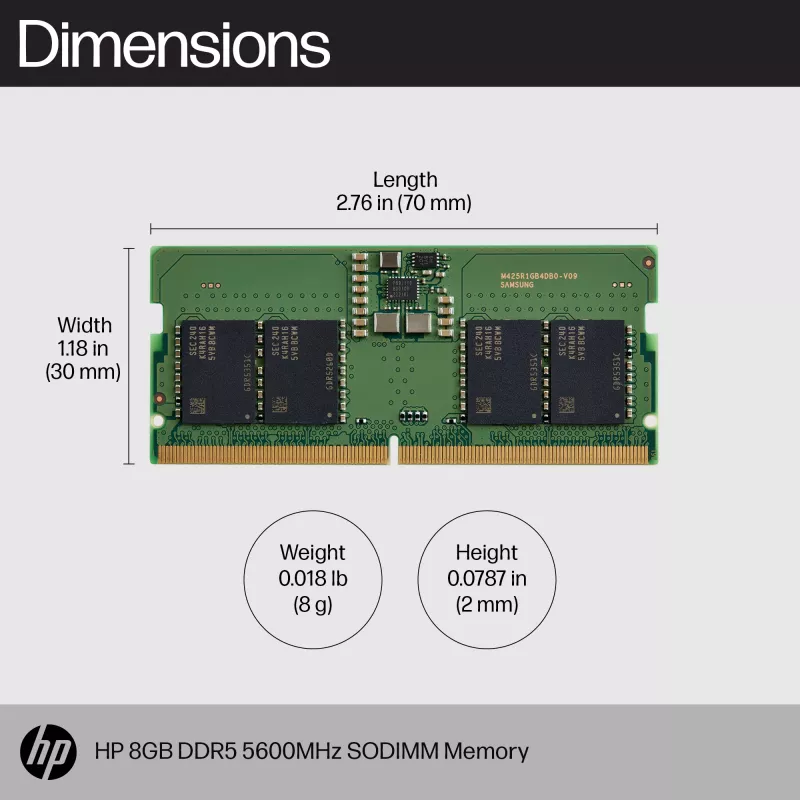 HP 83P90AA DDR5 8 GB 5600 MHz atmiņas modulis klēpjdatoriem