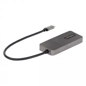 StarTech.com 3-Portu USB-C MST Centrmezgls - USB Type-C uz 3x HDMI Daudzmonitoru Adapteris Portatīvajam Datoram - Trīskāršs HDMI līdz 4K 60Hz ar DP 1.4 Alt Mode un DSC - HDR - 30cm Kabelis - Tikai Windows