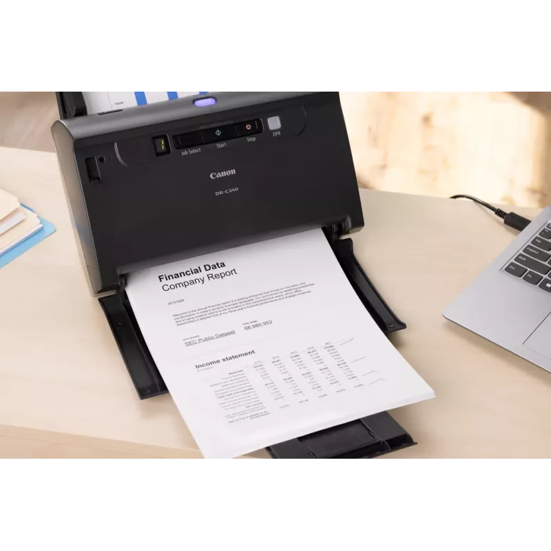 Canon imageFORMULA DR-C240 Divpusējais galda dokumentu skeneris, 216 x 3000 mm, 600 x 600 DPI, 24 bit, 45 ppm