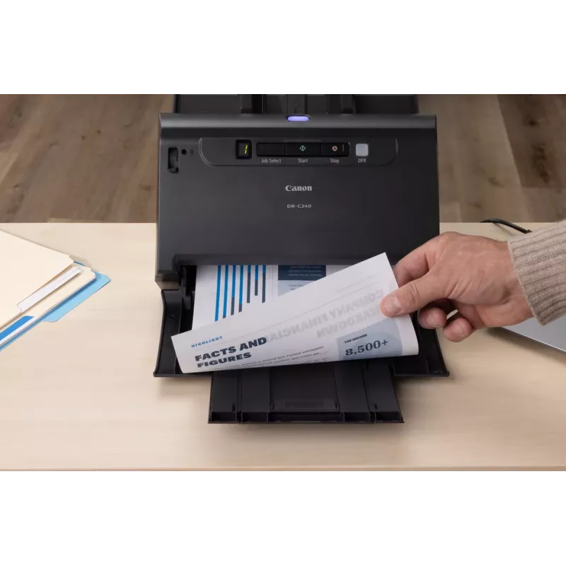 Canon imageFORMULA DR-C240 Divpusējais galda dokumentu skeneris, 216 x 3000 mm, 600 x 600 DPI, 24 bit, 45 ppm
