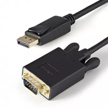 StarTech.com 3 pēdu (1m) aktīvais DisplayPort–VGA kabelis – DP uz VGA adapteris – 1080p video – DP 1.2 pārveidotājs ar fiksējošu savienotāju