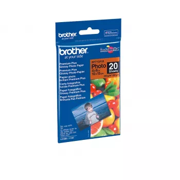 Foto papīrs Brother BP-71GP20 spīdīgs 20 loksnes 10x15 cm