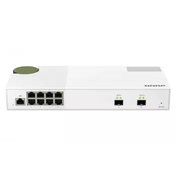QNAP QSW-M2108-2S tīkla slēdzis, pārvaldīts L2, 2.5G Ethernet (100/1000/2500), pelēks