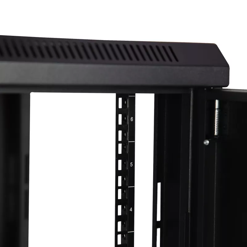 StarTech.com 2-Post 6U sienas montāžas tīkla skapis ar 1U plauktu, 19 collu sienas servera statīvs datu/tīkla/AV/elektronikas/datoru aprīkojumam, mazs ventilējams skapis