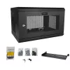 StarTech.com 2-Post 6U sienas montāžas tīkla skapis ar 1U plauktu, 19 collu sienas servera statīvs datu/tīkla/AV/elektronikas/datoru aprīkojumam, mazs ventilējams skapis