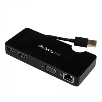 StarTech.com Ceļojumu Dokošanas Stacija Portatīvajiem Datoriem - HDMI vai VGA - USB 3.0