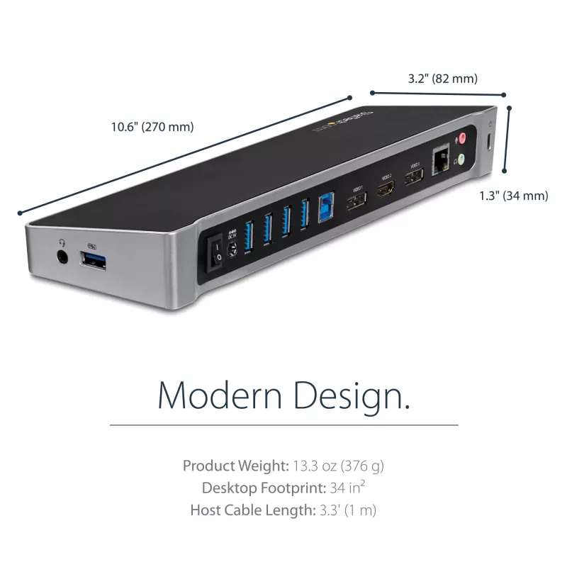 StarTech.com USB 3.0 dokstacija trīs monitoriem - 1x HDMI - 2x DisplayPort
