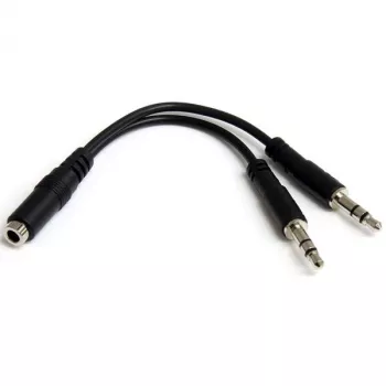 StarTech.com 3.5mm 4 pozīciju uz 2x 3 pozīciju 3.5mm austiņu sadalītājs - F/M