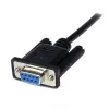 StarTech.com 2m Melns DB9 RS232 Seriālais Null Modema Kabelis F/M