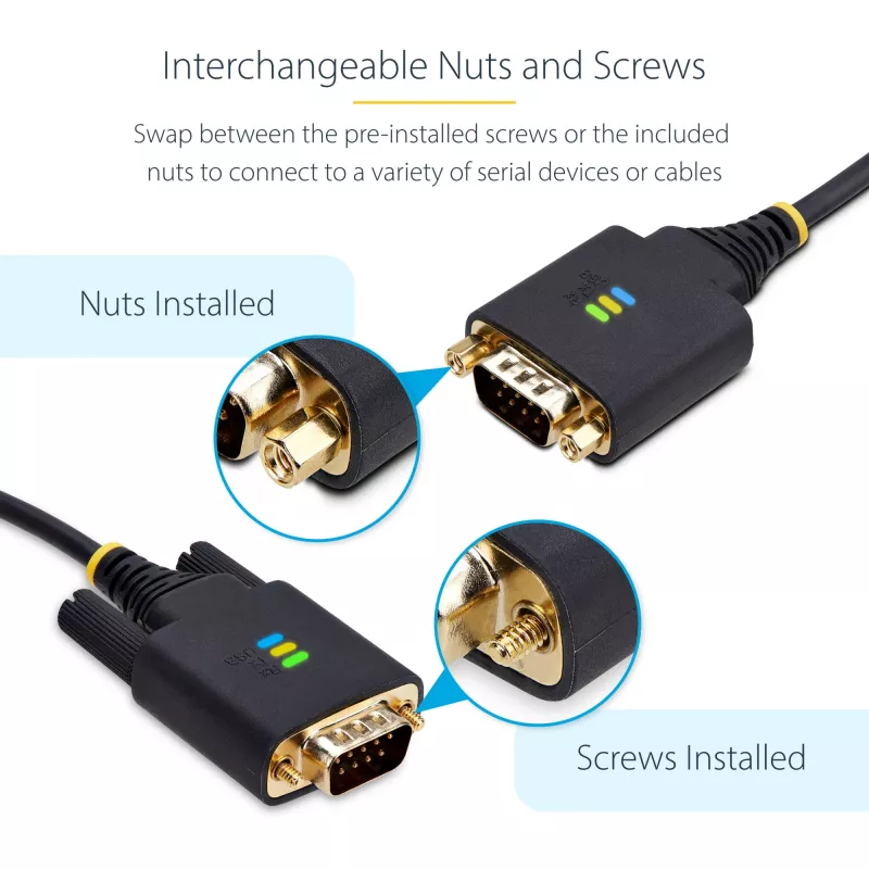 StarTech.com USB uz Serialo kabelis 1m, USB-A uz DB9 RS232, FTDI, ESD aizsardzība