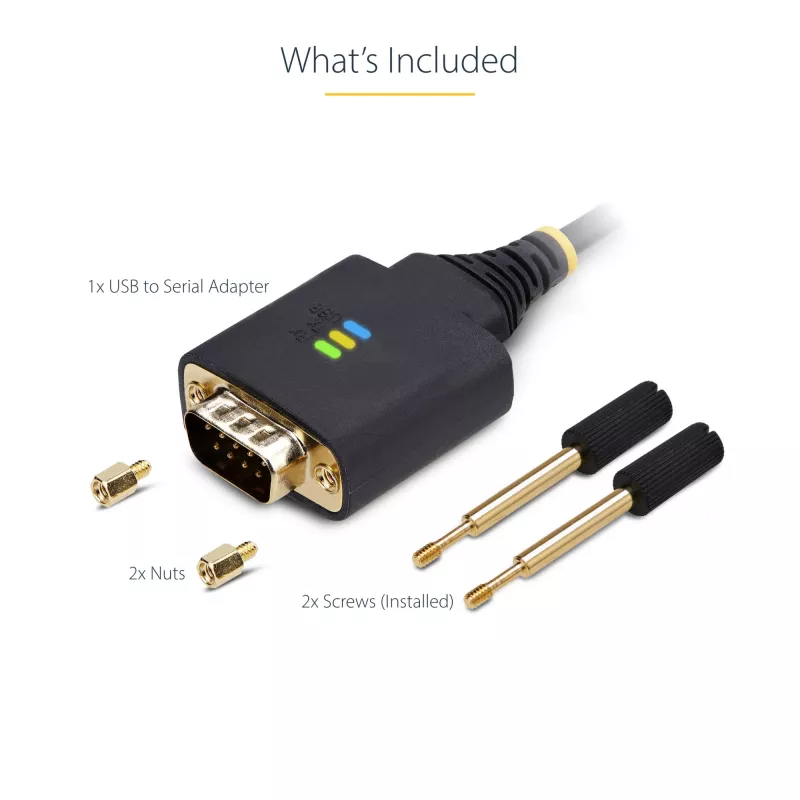 StarTech.com USB uz Serialo kabelis 1m, USB-A uz DB9 RS232, FTDI, ESD aizsardzība