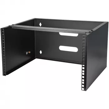 StarTech.com 6U sienas stiprinājuma tīkla plaukts – 14 collu dziļums (zems profils) – 19 collu sadales paneļa kronšteins seklajiem serveriem un IT aprīkojumam, tīkla slēdžiem – 44 mārciņu/20 kg svara ietilpība, melns