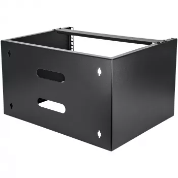 StarTech.com 6U sienas stiprinājuma tīkla plaukts – 14 collu dziļums (zems profils) – 19 collu sadales paneļa kronšteins seklajiem serveriem un IT aprīkojumam, tīkla slēdžiem – 44 mārciņu/20 kg svara ietilpība, melns