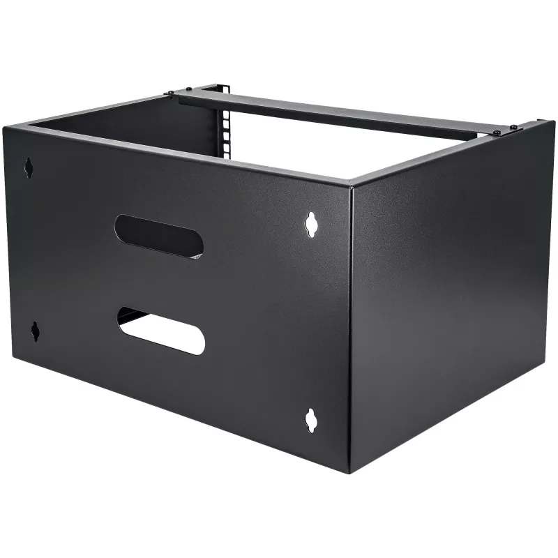 StarTech.com 6U sienas stiprinājuma tīkla plaukts – 14 collu dziļums (zems profils) – 19 collu sadales paneļa kronšteins seklajiem serveriem un IT aprīkojumam, tīkla slēdžiem – 44 mārciņu/20 kg svara ietilpība, melns