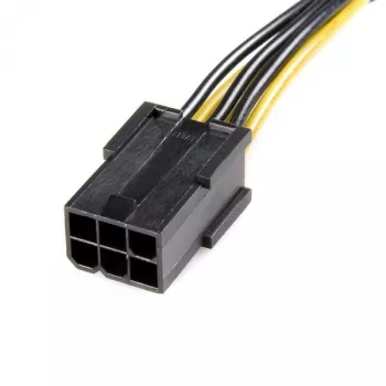 StarTech.com PCI Express 6 kontaktu uz 8 kontaktu barošanas adaptera kabelis, PCI-E (8 kontaktu), PCI-E (6 kontaktu), 0,155 m, vīrietis, sieviete, taisns