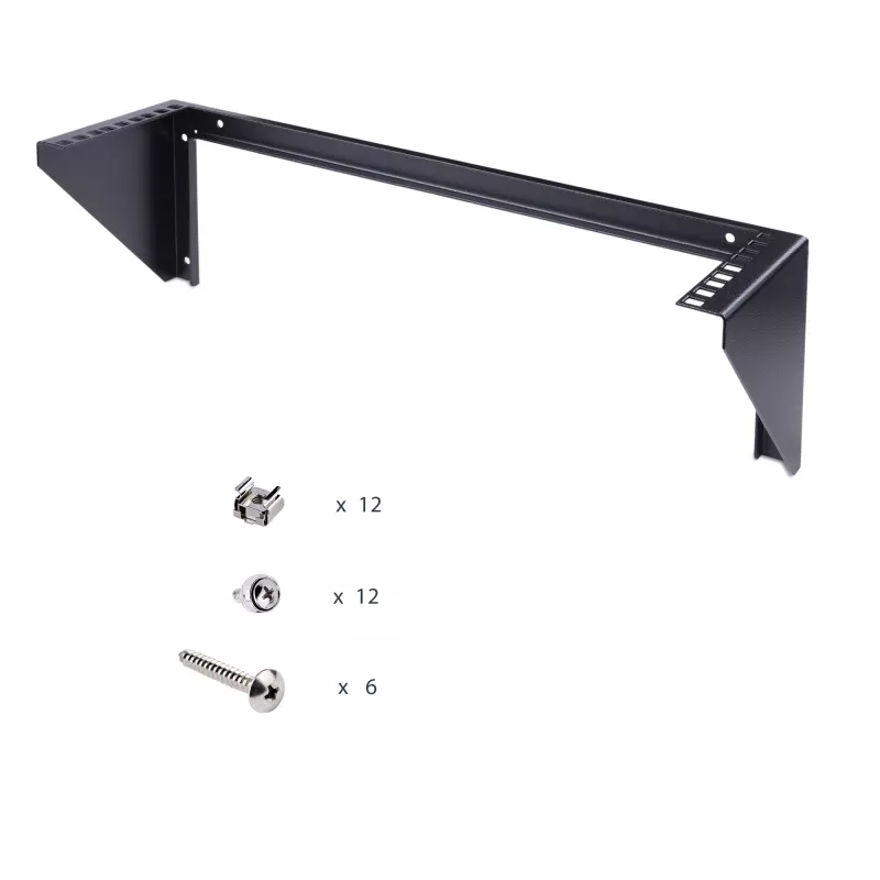 StarTech.com 3U 19 inch vertikālais sienas stiprinājuma kronšteins, sienas stiprinājuma paneļa kronšteins datu/AV/IT/datoru iekārtām, 3U statīvs skapim vai serveru telpai, atbalsta 150 mārciņas (68 kg) ietilpību
