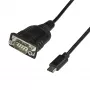 StarTech.com ICUSB232C USB-C uz seriālā porta adaptera vads, USB-C uz RS232 DB9, 40 cm, V/V, Windows/Mac/Linux, melns