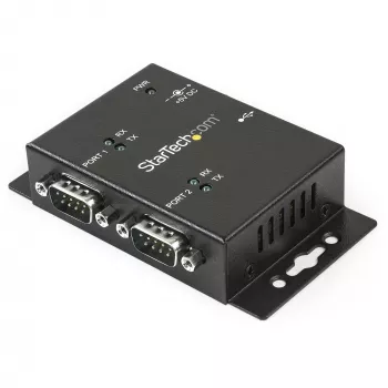 StarTech.com 2 Portu Industriāls USB-Serials Adaptera Hubs ar DIN Sliežu Skavām