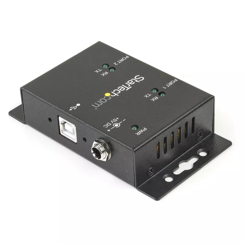 StarTech.com 2 Portu Industriāls USB-Serials Adaptera Hubs ar DIN Sliežu Skavām
