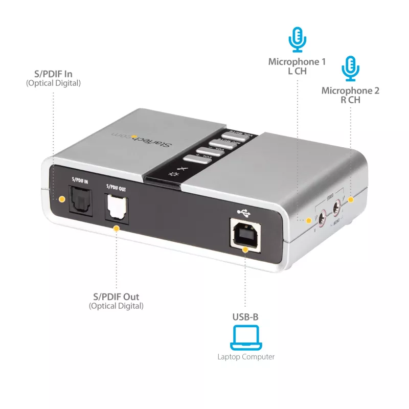 StarTech.com 7.1 USB audio adapteris ārējā skaņas karte ar SPDIF digitālo audio