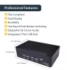StarTech.com 4 portu Dual DisplayPort KVM slēdzis - 4K 60Hz, 3840 x 2160 pikseļi, 4K Ultra HD, montāžai statīvā, 18 W, 2U, Melns