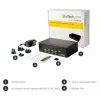 StarTech.com 4 portu Dual DisplayPort KVM slēdzis - 4K 60Hz, 3840 x 2160 pikseļi, 4K Ultra HD, montāžai statīvā, 18 W, 2U, Melns