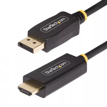 StarTech.com 1m DisplayPort uz HDMI adaptera kabelis, 4K 60Hz ar HDR, DP uz HDMI 2.0b, aktīvs video pārveidotājs, darbvirsmas DP uz HDMI monitoru