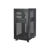 StarTech.com 4-Post 24U Server Rack Cabinet, bloķējams 19 collu datu skapis serveriem, AV un IT aprīkojumam, ar riteņiem un regulējamām montāžas sliedēm