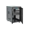 StarTech.com 4-Post 18U Server Rack Cabinet, Lockable 19 collu datu skapis serveriem, AV un IT iekārtām, biroja/mājas tīkla skapis ar riteņiem un regulējamām montāžas sliedēm