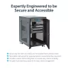 StarTech.com 4-Post 18U Server Rack Cabinet, Lockable 19 collu datu skapis serveriem, AV un IT iekārtām, biroja/mājas tīkla skapis ar riteņiem un regulējamām montāžas sliedēm