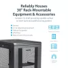 StarTech.com 4-Post 18U Server Rack Cabinet, Lockable 19 collu datu skapis serveriem, AV un IT iekārtām, biroja/mājas tīkla skapis ar riteņiem un regulējamām montāžas sliedēm
