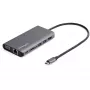 StarTech.com USB-C daudzportu adapteris - USB-C mini ceļojuma dokstacija ar 4K HDMI vai 1080p VGA - 3x USB 3.0 centrmezgls, SD, GbE, audio, 100W PD caurlaide - portatīvā dokstacija klēpjdatoram/planšetdatoram