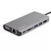 StarTech.com USB-C daudzportu adapteris - USB-C mini ceļojuma dokstacija ar 4K HDMI vai 1080p VGA - 3x USB 3.0 centrmezgls, SD, GbE, audio, 100W PD caurlaide - portatīvā dokstacija klēpjdatoram/planšetdatoram